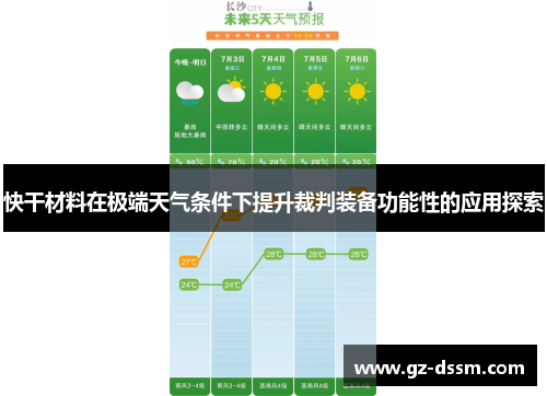快干材料在极端天气条件下提升裁判装备功能性的应用探索